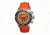 Breed Mens 4303 Salvatore Watch - Orange Silicone Band,Black Bezel,Strap Buckle,Orange Analog Dial,Silver Hand BRD4303