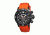 Breed Mens 4306 Salvatore Watch - Orange Silicone Band,Black Bezel,Strap Buckle,Black Analog Dial,Silver Hand BRD4306