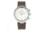 Breed Tempest Chronograph Leather-Band Watch w/Date, Grey/White, One Size, BRD8602