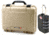Nanuk 910 Hard Plastic Waterproof Case, Tan w/ 3 Part Foam Insert 910-1000 with Nanuk padlock w/logo 900-LOCK NANUK 910-1000-KIT1