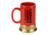 Caliber Gourmet Caffeine Assault Mug 12 Gauge, Red and Gold