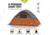 Core Equipment 4-Person Dome Tent, Orange, 40002