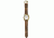 Dakota Watches Easy Time Moonglow Gold, Ladies, White Dial, Brown PU Strap 2237-1