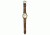 Dakota Watches Easy Time Moonglow Gold, White Dial, Brown PU Strap 2234-4