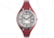 Dakota Watches Midsize Colorful Leather, Silver Dial, Red Leather Band 3030-0