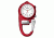 Dakota Watches Mini Clip Microlight, White Military Dial,  Red Case 3879-2