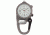 Dakota Watches Mini Clip Watch/Microlight, White Dial, Silver Case 3842-6