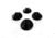 Disc-O-Bed Set of 4 Non-Slip Footpads, 4 x 4 x 2.5 inches, Black, 19847N