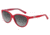 Dolce&amp;Gabbana ICONIC LOGO DG4171P Sunglasses 27758G-56 - Top Crystal On Pearl Red Frame, Grey Gradient Lenses