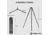 Double Tap Industries Stronghold Carbon Fiber Shooting Tripod w/Leveling Head, Black, TRI-CF-002L