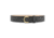 2-1/4" High-Gloss Leather River Belt with Solid Brass Nickel Buckle