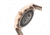 Ladies Autumn Watch,40mm,Brushed Metal Rose Gold Bezel,Brown Band