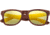 Earth Wood Cape Cod Sunglasses, Red Rosewood Frame, Yellow Lens, Polarized, One Size, ESG060R