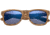 Earth Wood Cape Cod Sunglasses, Zebrawood Frame, Blue Lens, Polarized, One Size, ESG060Z