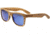 Earth Wood Cape Cod Sunglasses, Zebrawood Frame, Blue Lens, Polarized, One Size, ESG060Z