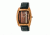 Earth Wood Cedar Leather-Band Watch, Multicolor/Black ETHEW4601