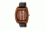 Earth Wood Cedar Leather-Band Watch, Multicolor/Black ETHEW4604