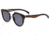 Earth Wood Ceira Polarized Sunglass, Brown Stripe/Black, One Size, ESG021BK