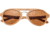 Earth Wood Cruz Polarized Sunglass, Bamboo/Brown, One Size, ESG023BN