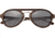 Earth Wood Cruz Sunglasses, Brown Stripe Frame, Black Polarized Lenses, ESG023BK