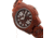 Earth Wood Heartwood Bracelet Watch w/Date, Red, One Size, ETHEW1503