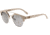 Earth Wood Kai Polarized Sunglass, Beige/Silver, One Size, ESG024GY