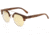 Earth Wood Kai Polarized Sunglass, Brown Stripe/Gold, One Size, ESG024GD