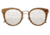 Earth Wood Karekare Polarized Sunglass, Zebra/Silver, One Size, ESG028Z