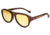 Earth Clearwater Sunglasses.Rosewood Zebra Wood Frame, Yellow Lens, ESG046RZ