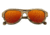 Earth Clearwater Sunglasses. Zebra Walnut Wood Frame, Orange Lens, ESG046ZW