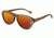 Earth Clearwater Sunglasses. Zebra Walnut Wood Frame, Orange Lens, ESG046ZW