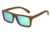 Earth Lanikai Sunglasses, Walnut Zebrawood Wood Frame, Green Lens, ESG014WR