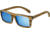 Earth Lanikai Sunglasses, Zebra Rosewood Wood Frame, Blue-Mirror Lens, ESG014ZB