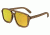 Earth Playa Sunglasses, Walnut Zebrawood Wood Frame, Yellow Lens, ESG062ZW