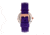 Empress Edith Semi-Skeleton Leather-Band Watch, Purple, One Size, EMPEM3305