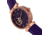 Empress Edith Semi-Skeleton Leather-Band Watch, Purple, One Size, EMPEM3305