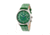 Empress Messalina MOP Leather-Band Watch w/Date, Green, EMPEM2402