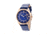Empress Messalina MOP Leather-Band Watch w/Date, Blue, EMPEM2404