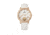 Empress Quinn Semi-Skeleton Dial Leather-Band Watch, White, EMPEM2706