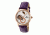 Empress Theodora Automatic Mother-of-Pearl Semi-Skeleton Leather-Band Watch, Rose Gold/Silver/Purple, Standard EMPEM1208