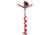 Eskimo Stingray Auger 33CC, Red/Black, 8 Inch, S33Q8