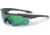 ESS Waterman CrossBladeSTD Sunglasses, Carbon Gray Frame, Polarized Mirrored Green Lens, Large, EE9032-29