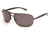Extreme Optiks Conquer Sunglasses, Shiny Dark Gun Frame, Smoke with Silver Mirror Flash Lens, 10206337.FGX