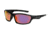 Extreme Optiks EO POL 1801 Sunglasses, Shiny Black Frame, Smoke with Red Mirror Lenses, 10242518.FGX