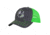 Fish Monkey Screamn Monkey Hat, Charcoal/Neon Green, One size, FM75-CHNG