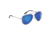Flying Fisherman 7874SSB Crew Sunglasses, Silver Frame Smoke-Blue Mirror Polarized Lens, Medium to Large Fit, 7874SSB