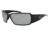 Gatorz Boxster Sunglasses, Black Frame, Smoked Polarized w/ Chrome Mirror Lens, BOXBLK01P-C