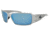 Gatorz Boxster Sunglasses, Brushed Frame, Smoked Polarized W/ Blue Mirror Lens, BOXBRU01P-B