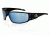 Gatorz Magnum 2.0 Asian Fit Sunglasses,Black Frame,Polarized Smoked Blue Mirror Lens, MAG2BLK01P-B