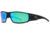 Gatorz Magnum Sunglasses, Asian Fit, Black Frame, Brown Polarized w/ Green Mirror Lens, AF-MAGBLK03P-G